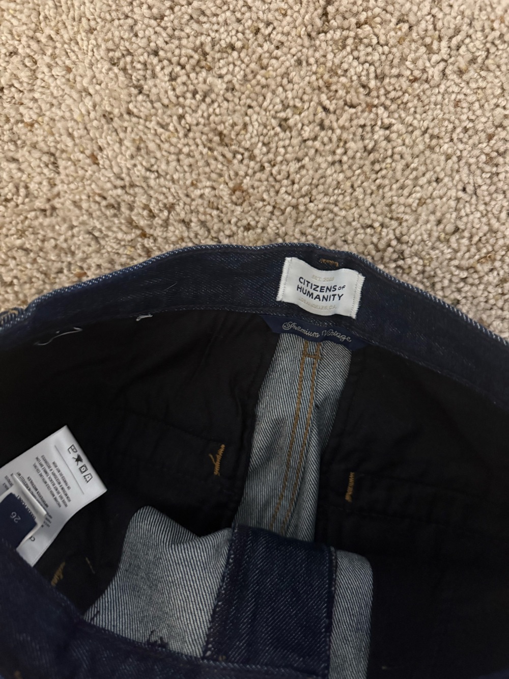 Citizens of Humanity Ayla Baggy Jeans Amherst Dark Indigo worn once - Picture 4 of 6